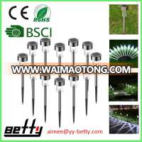 waterproof stainless steel solar garden lamp post